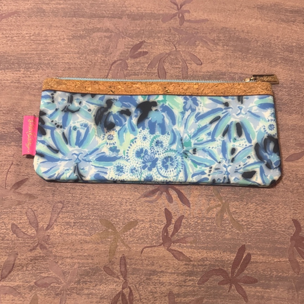 Lilly Pulitzer Floral Blue Pencil Case